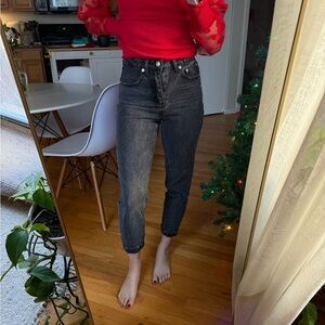 Princess Polly Black Ankle Jeans